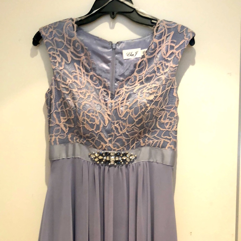 Blue-gray dress I wore once to son's wedding